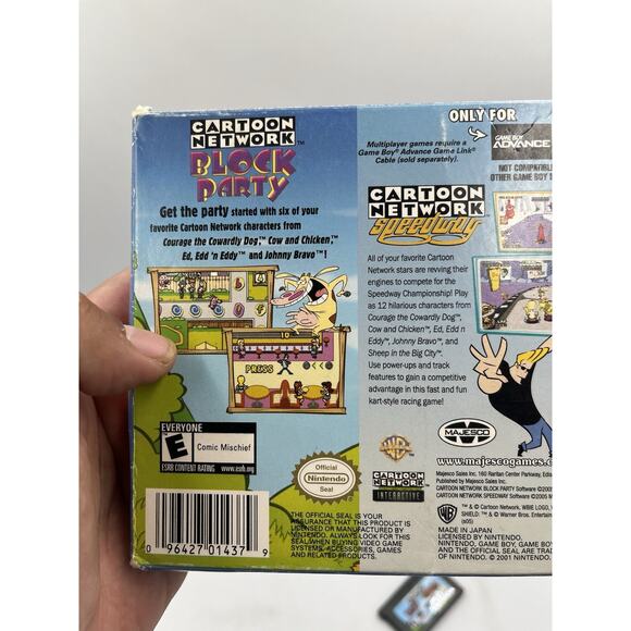 2 Games In 1 Cartoon Network Block Party & Speedway GBA GameBoy Advance - CIB - Picture 11 of 13
